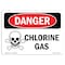 Signmission Safety Sign, OSHA Danger, 10" Height, 14" Width, Chlorine Gas, Landscape OS-DS-D-1014-L-2000 - alternate 1